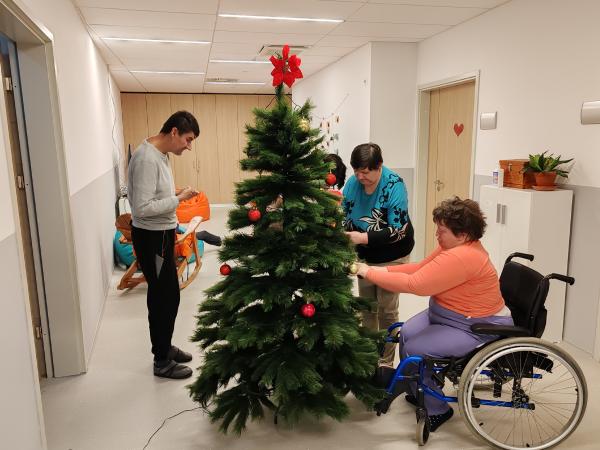 Postavljanje novoletne jelke 