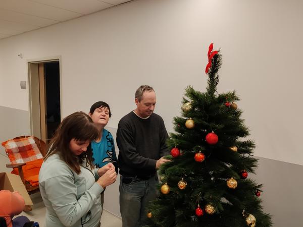 Postavljanje novoletne jelke 