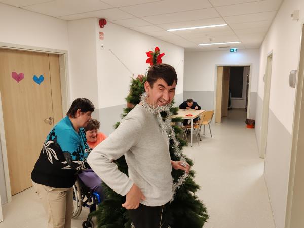 Postavljanje novoletne jelke 