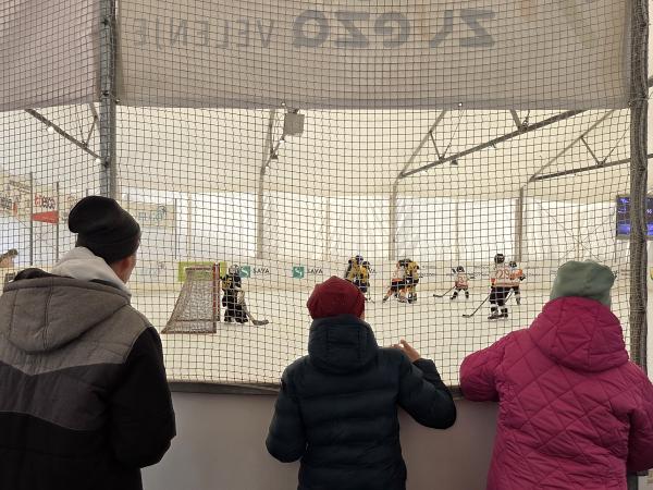 Peka mišk in ogled hokejske tekme